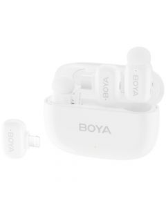 Boya Mini-13 2.4 GHz Ultra Mini Wireless Microphone White (2TX+2RX)