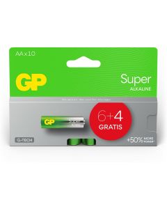 GP AA Batterij Alkaline Ultra Plus 1.5V - 10 Stuks