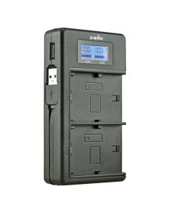 Jupio USB Duo Charger LCD voor Sony NP-FW50