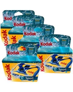 5x Kodak Kleur Sport Wegwerpcamera Waterdicht 27 Opnames