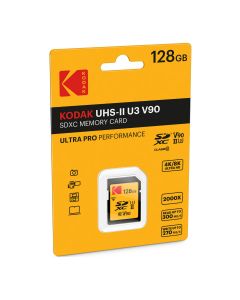 Kodak 128GB SD UHS-II U3 V90 290Mb/s Geheugenkaart