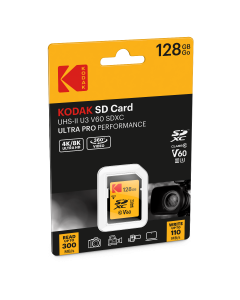 Kodak 128GB SD UHS-II U3 V60 300Mb/s Ultra Pro Geheugenkaart