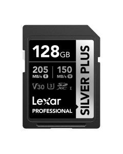 Lexar 128GB SD Silver Plus 205 Mb/s UHS-I V30